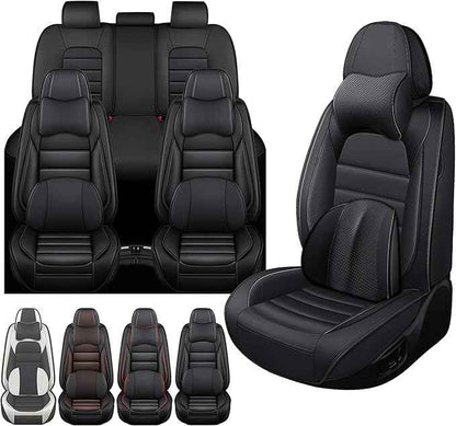 Car Seat Cover Fit for Honda CR-V 2014-2026 Waterproof Seat Covers,Nappa Faux Leather Breathable and Comfortable,Car Seat Protector Car Interior Accessories (Full Set) Black