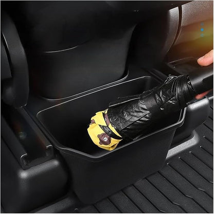 NanDeZ Compatible For Tesla Model Y 3 2022 2023 TPE Rear Center Console Storage Box Car Console Organzier Tray Case Trash Can Car Accessories, Black