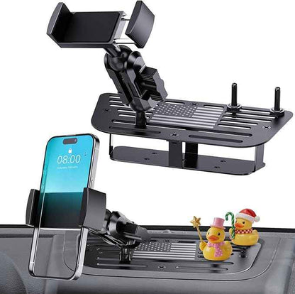 Upgraded Metal Phone Mount Compatible with Jeep Wrangler JK JKU 2018 2017 2016 2015 2014 2013 2012 2011 Accessories, Dash Phone Holder with Duck Mounts System Kit