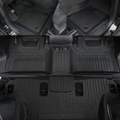 Floor Mats for 2016-2024 2025 Dodge Durango 6-seat, All Weather TPE Cargo Liner Cargo Mat and 3rd Row Backrest Mats for SRT Durango Accessories