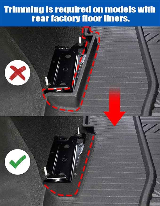 Under Seat Storage Box Compatible with 2019-2026 Chevy Chevrolet Silverado 1500/GMC Sierra 1500, 2020-2026 Silverado/Sierra 2500HD/3500HD Double Cab & Crew Rear Underseat Organizer