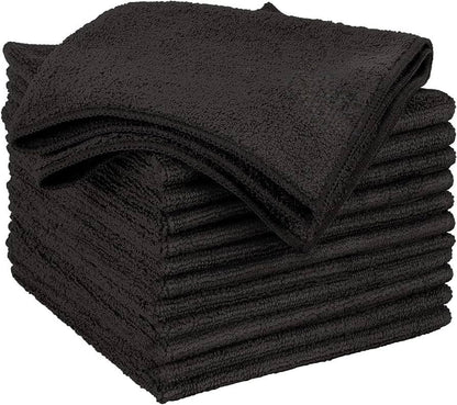 Microfiber Cleaning Cloth Black 12 Pack Premium Microfiber Towels for Cars (12 Count)