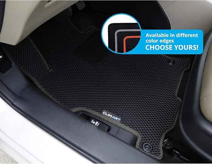 CLIM ART All-Weather Car Floor Mats Compatible with Honda Accord 2013-2017 Sedan, Custom-Fit Heavy-Duty Floor Liners for Cars & SUVs, Car Accessories for Men & Women, Black - FL011513256