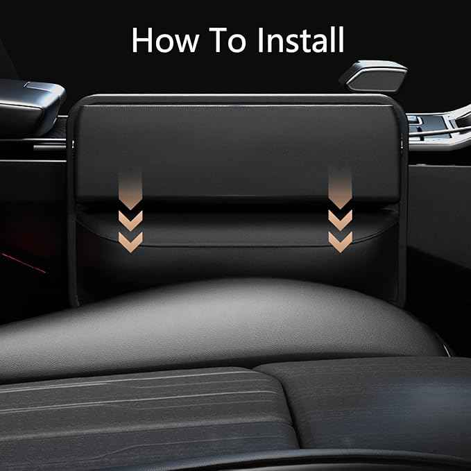 Car Seat Gap Filler Organizer,Premium PU Leather Storage Box No Slip Pad Compatible with Phone Key Wallet Phone Sunglasses Pockets Seat Catcher Holders Console Side Organizers Driver Side