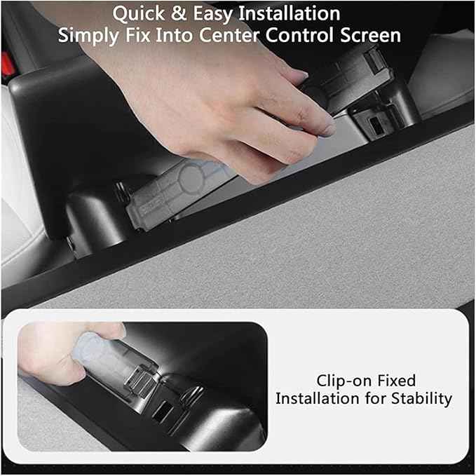 Center Console Screen Under Storage Box Compatible For Tesla Model 3/Y Juniper/Launch 2026, Center Console Hidden Storage Organizer Tray(Before 2023 Model 3Y)