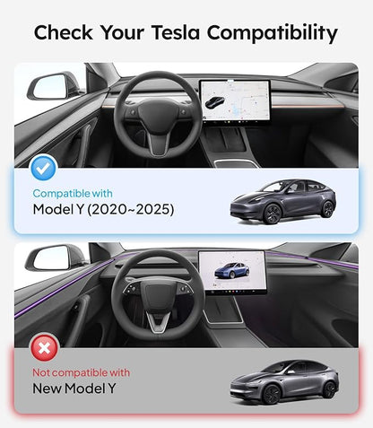 Wigoo Tesla Model Y Sunshade Roof [Never Sag, Nano Ice-Crystal Coatings] 3-Gen Heat Insulation Glass Roof Sun Shade, Accessories for Tesla Model Y 2020~2025, Tesla Interior Gray