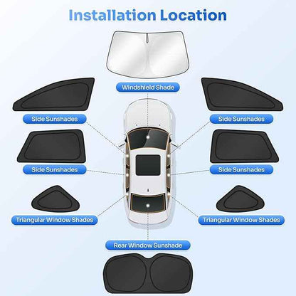 Window Shades for 2015-2019 Subaru Outback Accessories Windshield Sun Shade Side Rear Window Covers Sunshade Sun Visor Shield Privacy Protection for Camping Keep Vehicle Cool Black 8PCS
