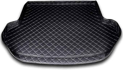 Car Trunk Mats for 2026 Tesla Model Y Juniper 5-Seat, Custom Leather Cargo Liners Rear Boot Floor Carpet, Storage Luggage Protection Pad Accessories with Raised Edges,A/Black