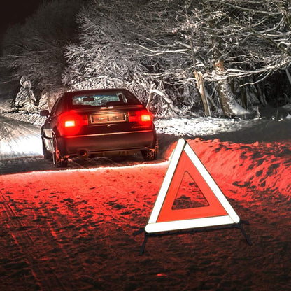 aikko Safety Triangle Kit Road Emergency Warning Reflector Roadside Reflective Early Warning Sign, Foldable 6 Pack of Emergency Car Kit