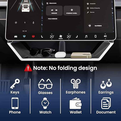 for Model Y Juniper Under Screen Storage Organizer 2025-2026 Upgrade, Model 3 Highland Center Console Organizer Tray 2024-2026 for Tesla Model Y Juniper Accessories, Black