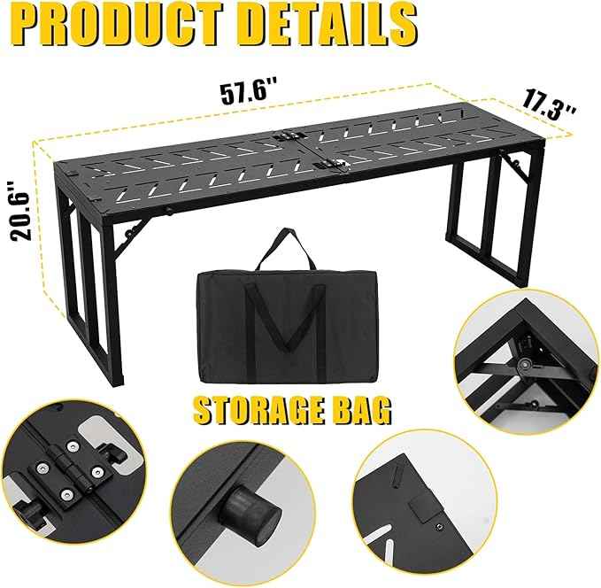 Truck Bed Extender Compatible with 2015-2026 Ford F150 2022-2025 F150 Lightning Flip-Over Pickup Bed Divider Aluminum Alloy Rotatable Tailgate Extension for 2025 F150 Accessories
