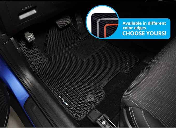 CLIM ART All-Weather Car Floor Mats Compatible with Kia Sportage 2017-2022, Custom-Fit Heavy-Duty Floor Liners for Cars & SUVs, Car Accessories for Men & Women, Black - FL911517043