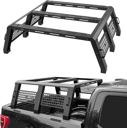 JOYTUTUS Full Size Truck Bed Rack, Overland Bed Racks for Trucks Compatible with F150 F250 F350 Silverado Sierra Ram, 18.8 Inch High Truck Bed Rack for Roof Top Tent, with Wider Molle Panel