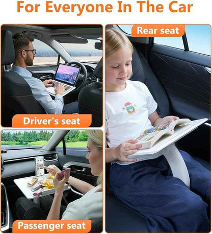 Car Seat Tray Table for Kids Driver Passenger, Car Desk for Laptop Computer Tablet iPad iPhone Book, Adjustable Portable Laptop Stand for Car Vehicle Camping Travel