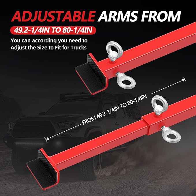 Adjustable Truck Box Bed Lift for Pickups Trucks,Heavy-Duty Truck Bed Lift Support 800LB Weight Capacity and Capacity Works On Beds Up to 6ft