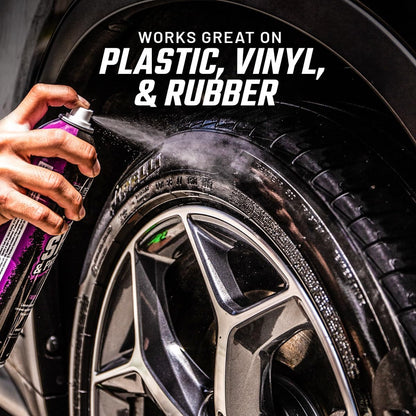 Slick Products Shine & Protectant, Long-Lasting High-Gloss Clear Coat Spray, Renew, Shine, and Protect Plastic, Vinyl, Rubber, Trim, and More (12-Pack)