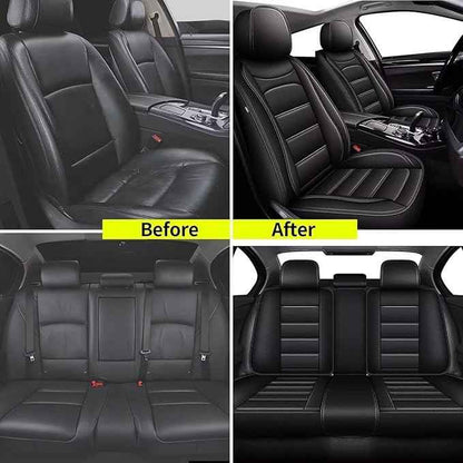 Car Seat Covers Full Set Fit for Hyundai Palisade 2020-2025 2026: 5 Seats Auto Interior Accessories, Faux Leather Waterproof Seat Cushions Vehical Cover (Black)