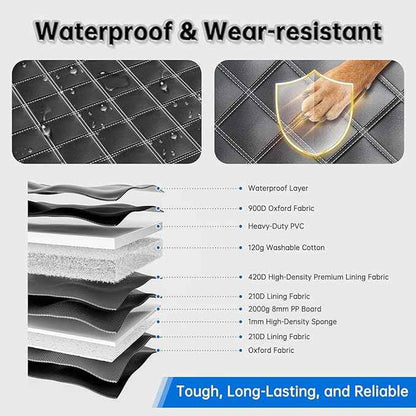 Dog Car Seat Cover for Back Seat with Detachable Mat, 600lb Support Waterproof Hard Bottom Car Hammock for 2-4 Large Dogs, Backseat Extender Protector for Car SUV Medium Truck, BK-L