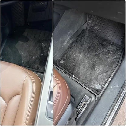 3W Floor Mats with Detachable Carpet Fit for Audi Q5 SQ5 2018-2025(Include Q5/SQ5 Sportback 2021-2025), Custom Design Car Liners, All Weather TPE 1st & 2nd Row Odorless Audi Accsessories