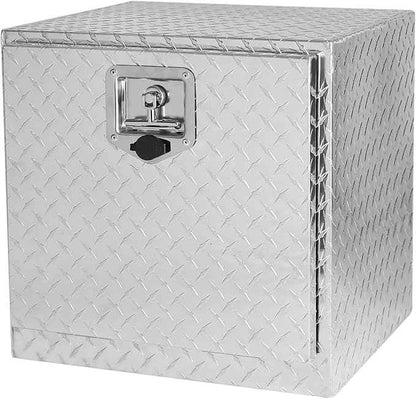 18 Inch Heavy Duty Aluminum truck tool boxes for bed of truck, Waterproof Square Truck Storage Organizer Chest for Pick Up Truck Bed, RV Trailer with T-Handle Lock & Keys(17.9"×17.1"×17.9")