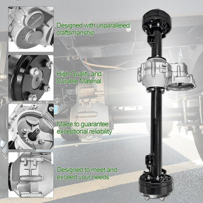 1027717-01 102771701 Rear Axle Assembly with Brake Drum 10 Teeth for 1998-Up Club Car DS & 2004-Up Club Car Precedent Electric with Graziano Transaxle