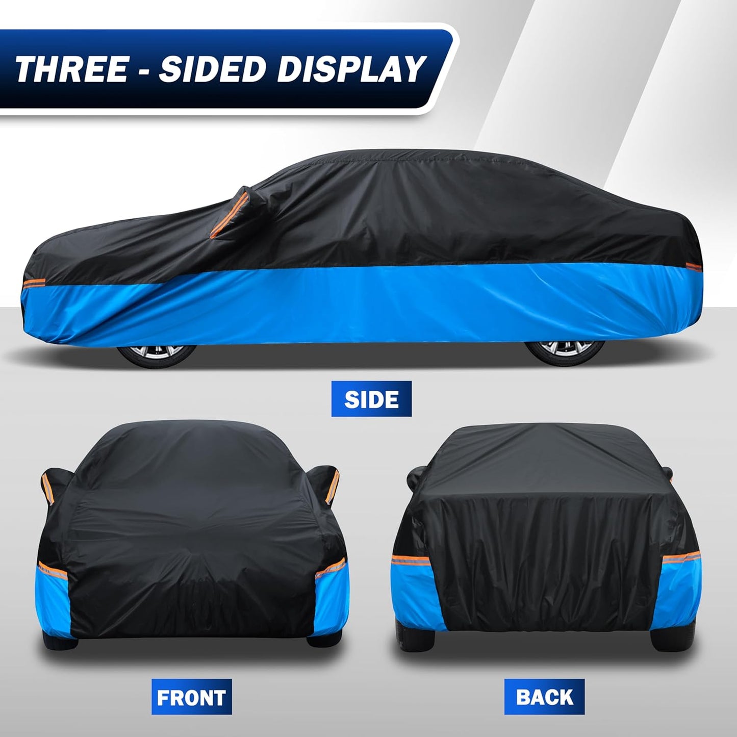 Car Cover Waterproof All Weather Outdoor Windproof Dustproof UV Protection Fit SUV - AutoBay