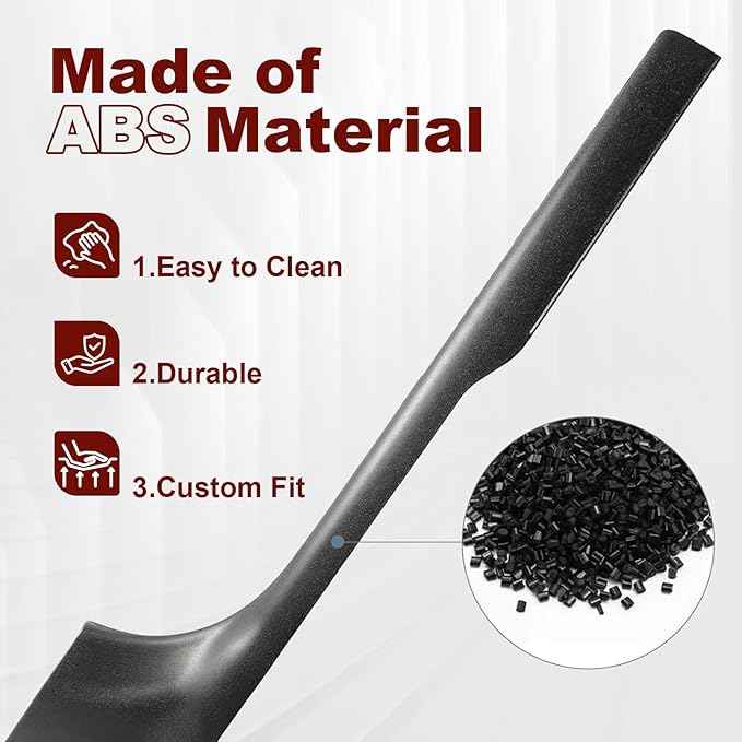 8PCS Door Sill Protector for Tesla Model Y Juniper 2025-2026 - Anti-Kick Carbon Fiber Pattern Entry Guard - Anti-Scuff Waterproof Door Cover - No Drill Installation ABS Hard Interior Kick Pad