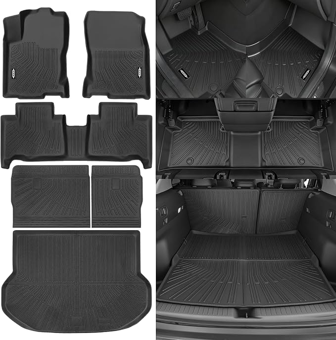 Custom Fit Floor Mats for Lexus NX NX300/ NX300h/ NX200t 2015-2021, All Weather TPE Floor Liners with Trunk Mat & Backrest Protectors, Odorless Full Set Interior Accessories