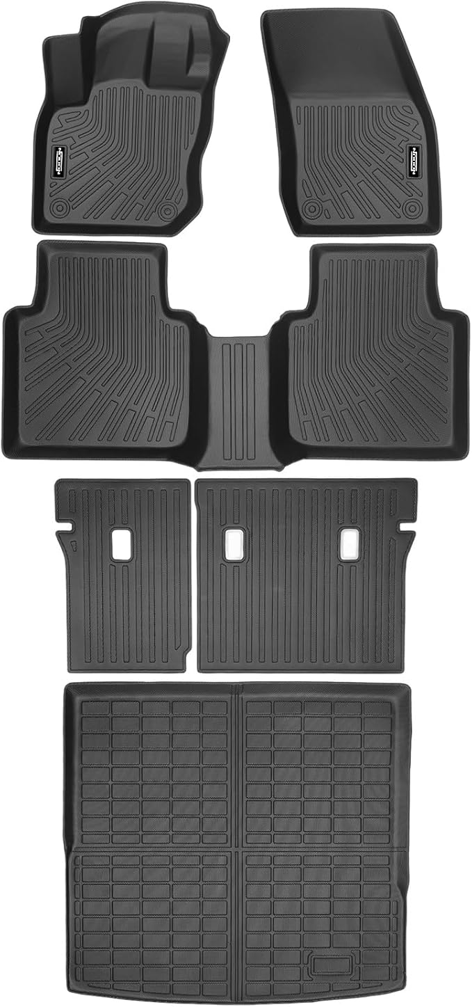 Custom Fit Floor Mats for 2025 2026 Volkswagen Tiguan, All Weather TPE Floor Liners with Trunk Mat & Backrest Protectors, Odorless Full Set Interior Accessories