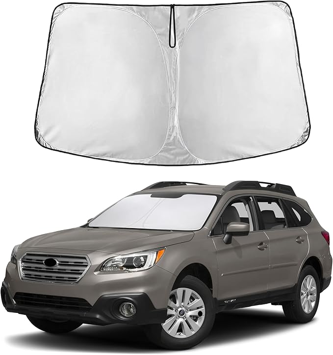 EcoNour Windshield Sun Shade for Subaru Outback 2010–2014 | Front Window Sunshade | Foldable Car Sun Protector | Blocks UV Rays & Keeps Interior Cooler
