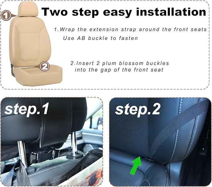 Car Seat Organizers,Multi-functional Back Seat Protectors, Storage Pouches, Child kicking prevention and Tray Holders Kick Mats Back (for Cars, Kids,and Rear Seats) (Black, 1 Pack)