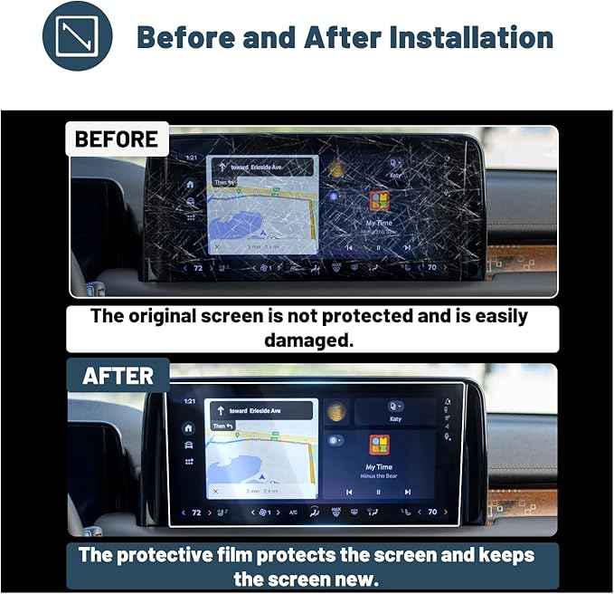 Ruiya Screen Protector for 2025 Lincoln Aviator 13.2" Touchscreen,for Lincoln 2025 Aviator Accessories 2PCS Anti-glare Nano Films Compatible with 2025 Lincoln Aviator Premiere/Reserve/Black Label