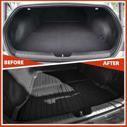 Custom Fit Floor Mats for 2016-2020 Kia Optima, All Weather TPE Floor Liners with Trunk Mat, Odorless Full Set Interior Accessories