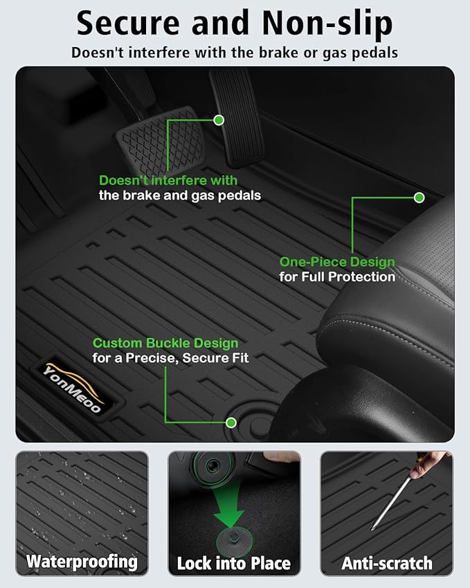 Floor Mats Custom for Honda Passport 2026 Trunk Mat with Backrest Mat All Weather TPE Rubber Cargo Liner Full Set Floor Liners for Passport Accessories (Trunk Mat+Backrest Mats+Floor Mats)