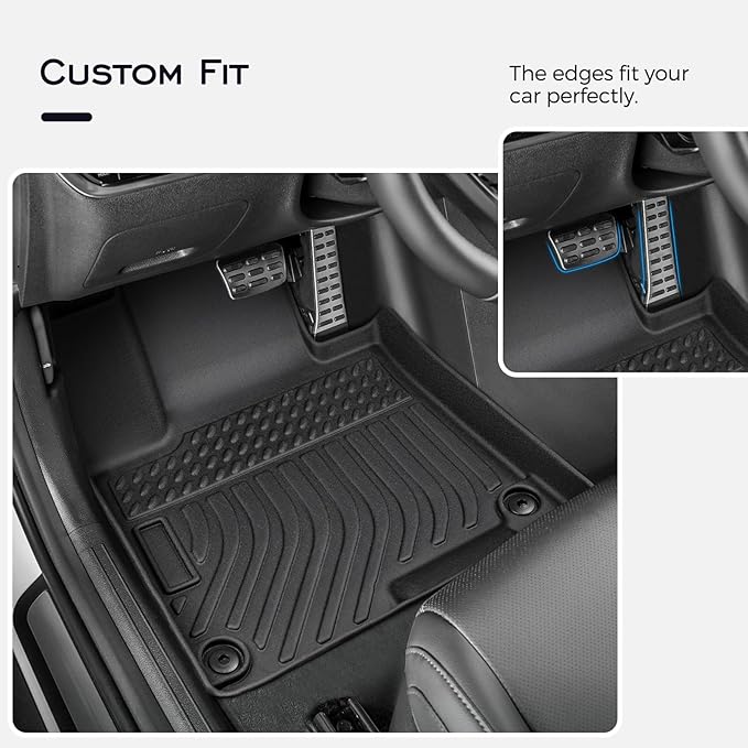 for Kia Sportage Floor Mats & Cargo Liner with Back Seat Cover Protector 2023 2024 2025 2026 (Not Hybrid) All Weather Waterproof TPE Rubber Floor Mats