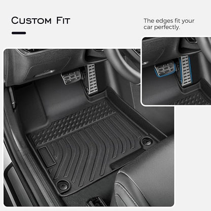 for Kia Sportage Floor Mats & Cargo Liner with Back Seat Cover Protector 2023 2024 2025 2026 (Not Hybrid) All Weather Waterproof TPE Rubber Floor Mats