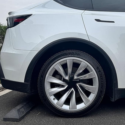 for Tesla Model Y 20 Inch Helix Wheel Rim Protector Hubcaps Helix Wheels Rim Cover Tire Trim Rings Silver 4Pcs Model Y Accessories