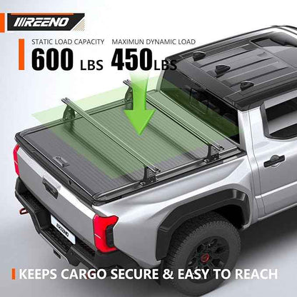 Adjustable 68.8" Truck Bed Rack Cross Bars (2PCS), Heavy-Duty Aluminum T-Slot Crossbars Compatible with Mid-Size Trucks & Retractable Tonneau Covers with Rail System, Kayak & Bike Rack