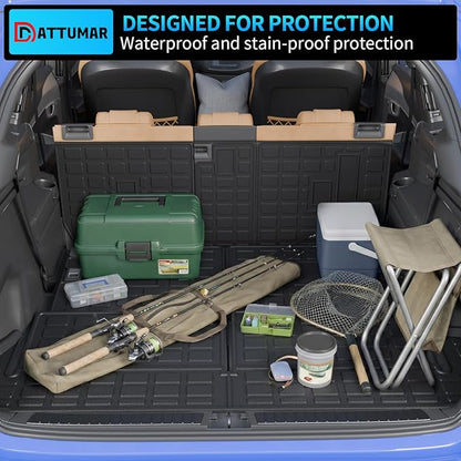 Cargo Mat Compatible with 2010-2024 Toyota 4 Runner 7 Seat Cargo Liner Trunk Mat TPE Back Seat Cover Protector 2023 4Runner Accessories (Fit 7 seat,Trunk Mat+2nd & 3rd Row Backrest Mats)