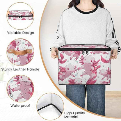 Ocean Storage Bins with Zipper Lids for Bedroom Kitchen Bathroom Storage Basket Foldable Toy Cube Storage Organizer for Kid Teen Women Men