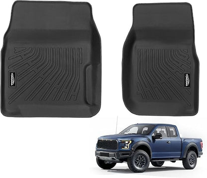 Tongama-Floor Mats for 1980-1996 Ford Bronco/F-150, 1980-1997 F-250/F350, All Weather TPE Floor Liners Protectors Interior Waterproof Accessories