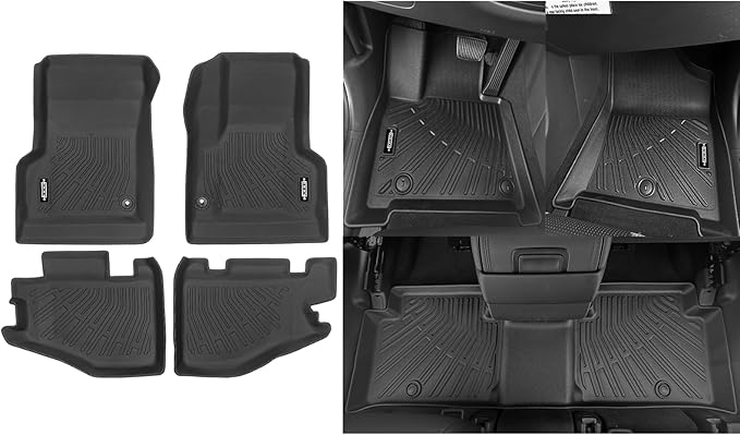 Custom Fit Floor Mats for Jeep Wrangler TJ Floor Mats 1997-2006, All Weather TPE Floor Liners, Odorless Full Set Interior Accessories