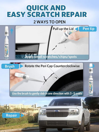 Shadow Black(G1) Touch Up Paint for Ford, Car Paint Scratch Repair Remover Pen Color Exact Match, Quick and Easy Fix Automotive Chips and Nicks Scuff