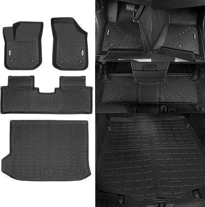 Custom Fit Floor Mats for Buick Envision 2016-2020, All Weather TPE Floor Liners with Trunk Mat, Odorless Full Set Interior Accessories