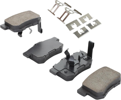 Premium Ceramic Rear Brake Pads (1001-1086C) Compatible with Acura RDX 2010-2018, Honda Accord Crosstour 2010-2011, Honda City 2015-2015, Honda Crosstour 2012-2015, Honda CR-V 2005-2016
