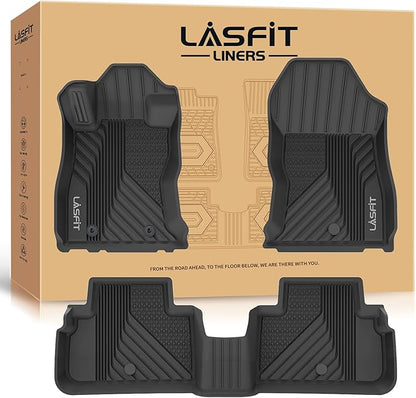 LASFIT Floor Mats Fit for Subaru Forester 2019-2024, All Weather TPE Custom Fit Easy Clean Durable No-Curling Floor Liners for Subaru Forester 2024 2023 2022 2021-2019 1st & 2nd Row Car Mats