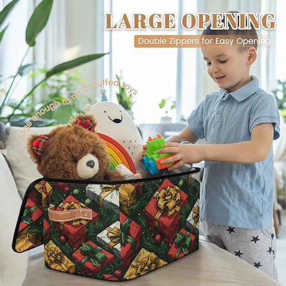 Storage Bins with Zipper Lids for Bedroom Kitchen Bathroom Storage Basket Foldable Toy Cube Storage Organizer for Kid Teen Women Men Present