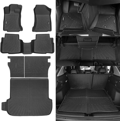Custom Fit Floor Mats for 2020-2025 Subaru Outback, All Weather TPE Floor Liners with Trunk Mat & Backrest Protectors, Odorless Full Set Interior Accessories