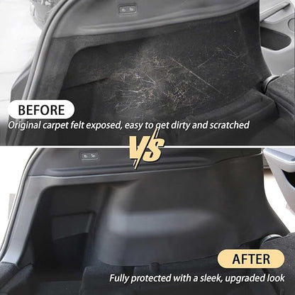 2PCS Rear Trunk Side Protector Covers for Tesla Model Y Juniper 2025 2026, Full Coverage Left & Right Trunk Side Guard Panel Protectors for Model Y Juniper Accessories, Anti-Scratch, Wear-Resistant