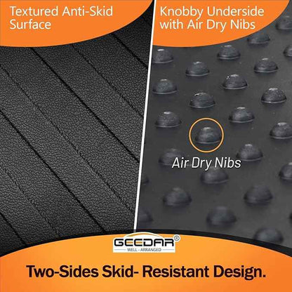 GEEDAR Heavy Duty Rubber Bed Mat for Toyota Tundra 5.5 ft Bed Liner, 2022 2023 2024 2025 Tundra Bed Mat, All Weather 5.5 ft Bed Mat for Toyouta Tundra Accessories, Black